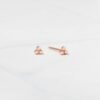 925 Silver 3 Ball Studs Earrings in thick gold-plated sterling silver