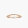 925 Silver 3 Stone Minimalist Diamond Ring - Image 2