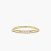 925 Silver 3 Stone Minimalist Diamond Ring - Image 5
