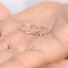 925 Silver 3 Stone Minimalist Diamond Ring - Image 6