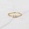 925 Silver 3 Stone Opal Ring