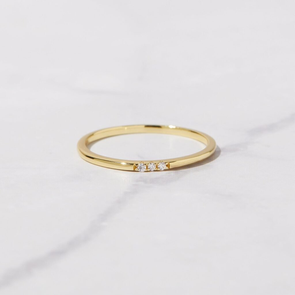 925 Silver 3 Stone Ring