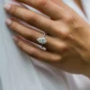 925 sterling silver engagement ring with thick gold plating