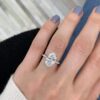 925 Silver 4ct Oval Engagement Solitaire Ring