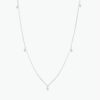Elegant 925 Sterling Silver necklace with pearl details and dangles