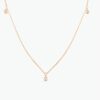 925 Silver dangle necklace with thick gold plating and shimmer