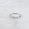 Gold-plated sterling silver ring with pave-set stones