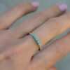 Delicate ring design in 925 sterling silver with premium CZ stones