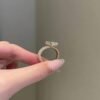 Solitaire engagement ring featuring a premium CZ oval stone