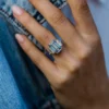 Solitaire ring featuring a 6.5 carat Premium CZ Topaz stone