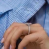 925 Silver 7.00Ct Oval Cut Diamond Engagement Ring - Image 2