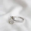 925 Silver 7.00Ct Oval Cut Diamond Engagement Ring - Image 3