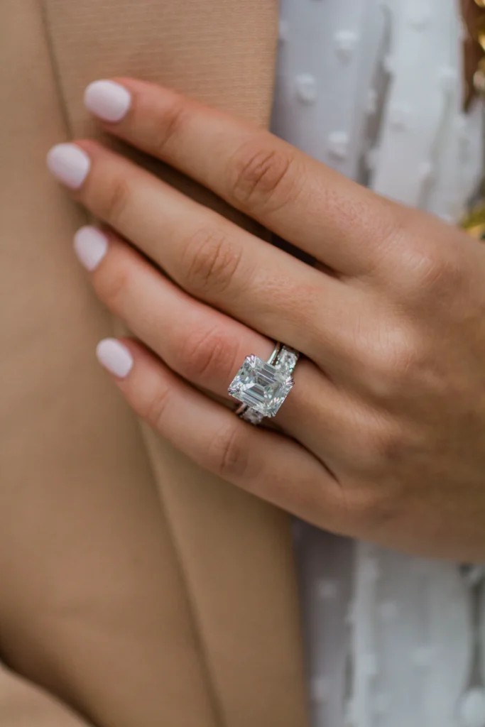 925 Silver 7.70Ct Ascher Cut Diamond Engagement Ring