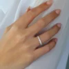 925 Silver 7 Stone Basket Setting Diamond Ring