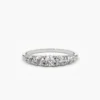 925 Silver 7 Stone Diamond Graduated Wedding Ring - Image 5