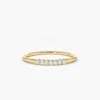 925 Silver 7 Stone Petite Diamond Wedding Band