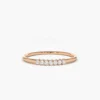 925 Silver 7 Stone Petite Diamond Wedding Band - Image 2