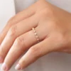 925 Silver  7 Stone Round Diamond Wedding Ring