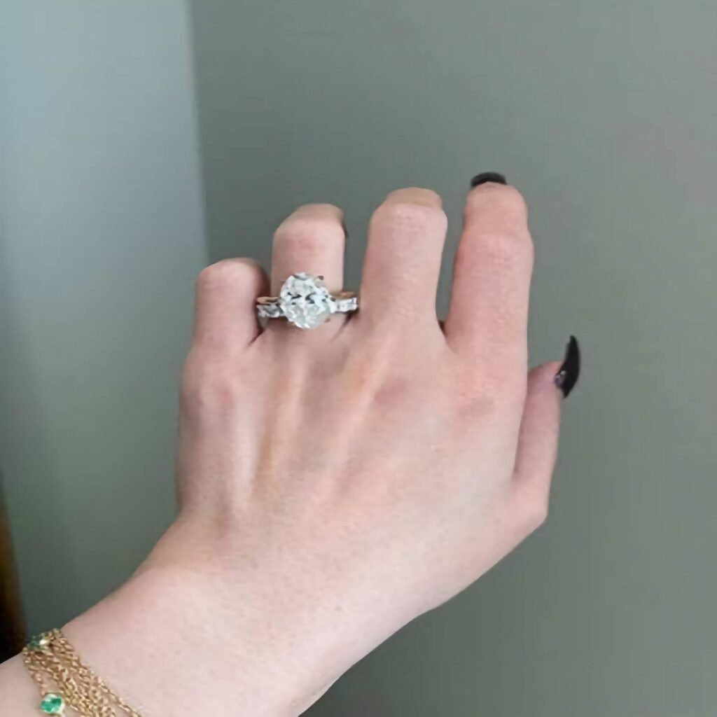 925 Silver 8.5CT Oval Cut Diamond Engagement Ring