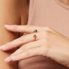 925 Silver Adjustable Ball Ring with polished open ends