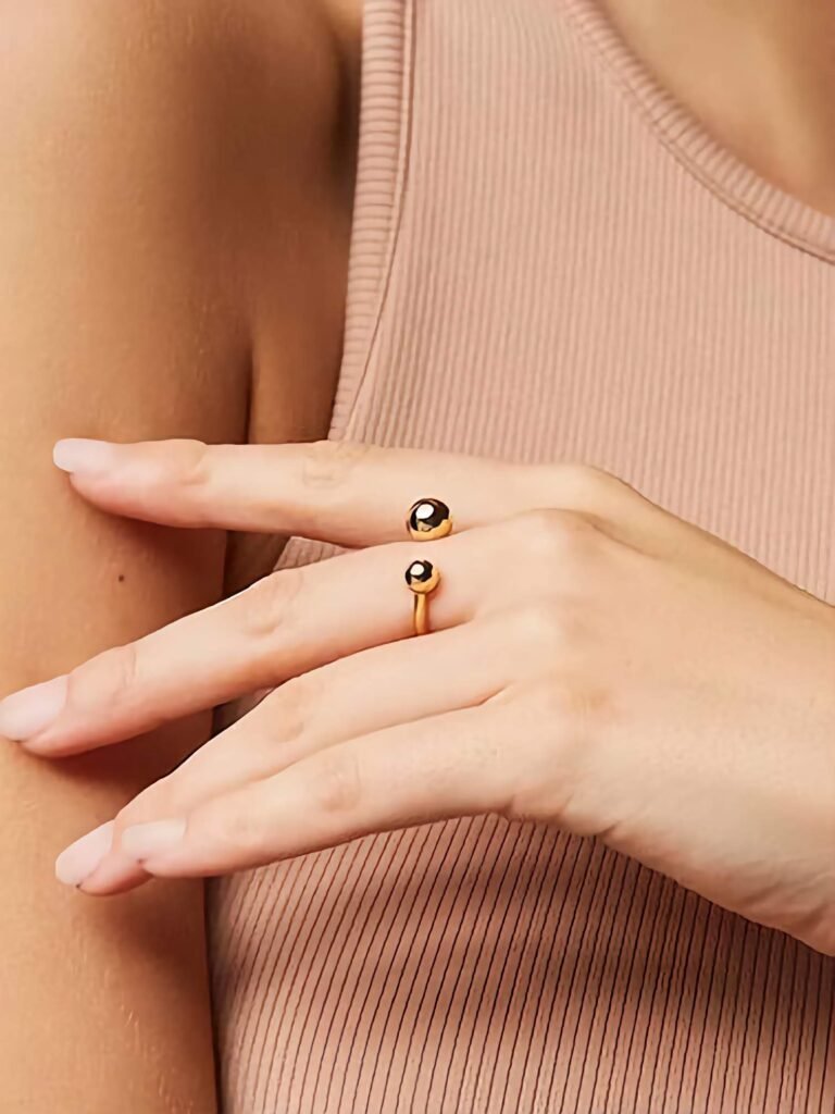 925 Silver Adjustable Ball Ring