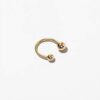 925 Silver Adjustable Ball Ring in a modern open shape