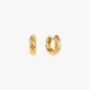 925 Silver Alessa small hoop earrings with thick gold plating