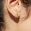 Small hoop earrings featuring premium CZ diamond accents