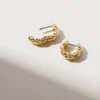 Alessa small hoop earrings with a bright gold-plated shine