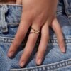 Minimal 925 Silver Alix Ring with gold plating