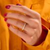 925 Silver Alternating Marquise Diamond Ring - Image 2