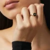 925 Silver Amara Black Ring with bold black detailing