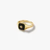 925 Silver Amara Black Ring in a simple statement style