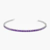 Amethyst-coloured tennis bracelet with a clean, elegant profile