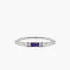 Sterling silver ring featuring a premium CZ amethyst centre