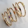 Amethyst ring in 925 sterling silver with thick gold plating