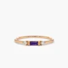925 Sterling Silver ring with premium CZ amethyst and sparkle
