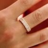 Silver anniversary ring with thick gold plating