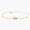 925 Silver Art Deco Chain Bracelet with geometric detailing