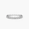 925 Silver Art Deco Diamond Eternity Band - Image 2