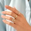 925 Silver Art Deco Engagement Ring - Image 2