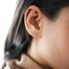 Gold-plated sterling silver earrings with premium CZ stones