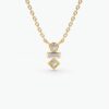 925 Silver Baguette and Round Cut Diamond Necklace - Image 4