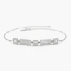 Gold-plated sterling silver bracelet with alternating stones