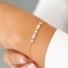 Bracelet with bright, diamond-like sparkle from CZ stones
