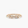 925 Silver  Baguette and Round Diamond Ring