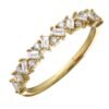 925 Silver Baguette Cluster Ring featuring baguette-cut CZ stones
