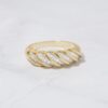 925 Silver Baguette Croissant Ring