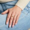 925 Silver Baguette Croissant Ring - Image 4