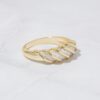 925 Silver Baguette Croissant Ring - Image 5